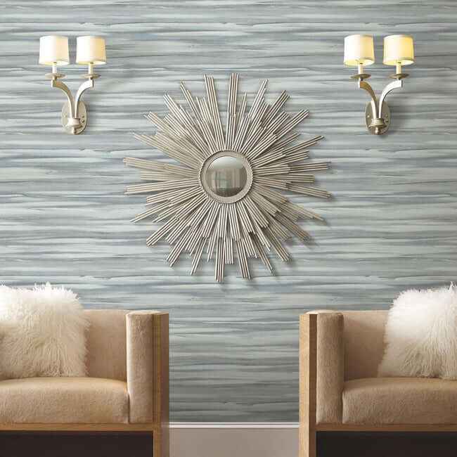 Sanctuary Smokey Blue Wallpaper - York Wallcoverings - DT5122 - York Wallcoverings Wallpaper