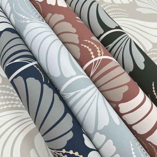 Dancing Leaves Black Wallpaper - York Wallcoverings - DT5134 - York Wallcoverings Wallpaper