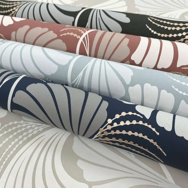 dancing-leaves-black-wallpaper-york-wallcoverings-dt5134 - York Wallcoverings Wallpaper
