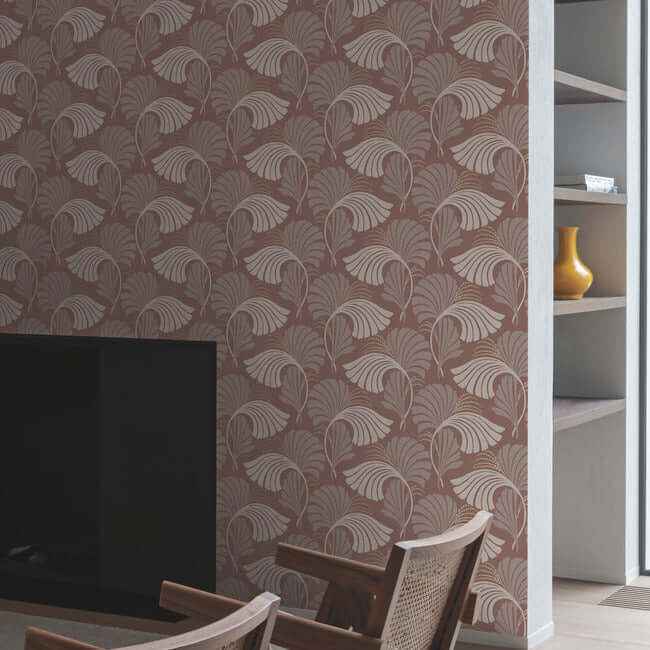 Dancing Leaves Tan Wallpaper - York Wallcoverings - DT5131 - York Wallcoverings Wallpaper