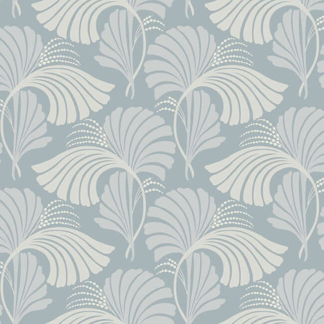 dancing-leaves-light-blue-wallpaper-york-wallcoverings-dt5132 - York Wallcoverings Wallpaper
