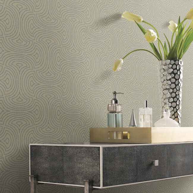 Hourglass Tan Wallpaper - York Wallcoverings - DT5141 - York Wallcoverings Wallpaper