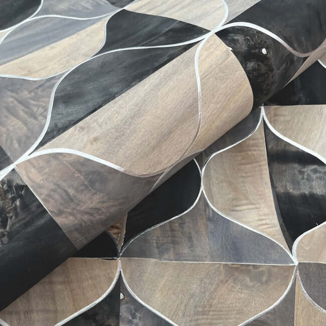 burlwood-ogee-black-taupe-wallpaper-york-wallcoverings-dt5001 - York Wallpaper Wallpaper