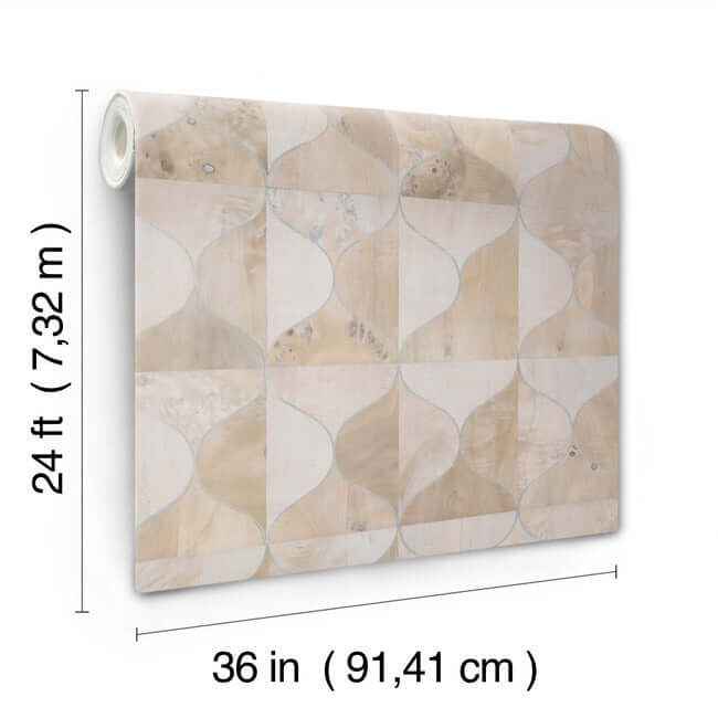 Burlwood Ogee White Wallpaper - York Wallcoverings - DT5002 - York Wallcoverings Wallpaper