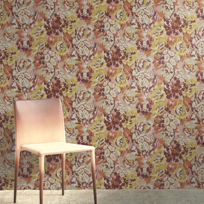flower-pot-brown-wallpaper-york-wallcoverings-mi10302 - York Wallcoverings Wallpaper