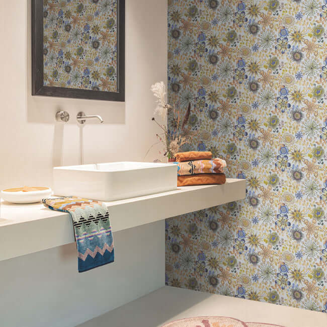 magic-garden-blue-green-wallpaper-york-wallcoverings-mi10313 - York Wallpaper Wallpaper