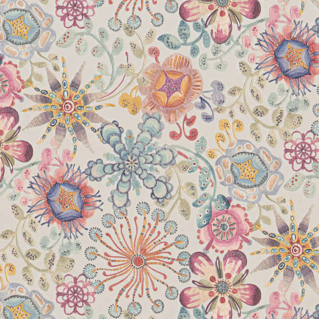 magic-garden-pink-wallpaper-york-wallcoverings-mi10312 - York Wallcoverings Wallpaper