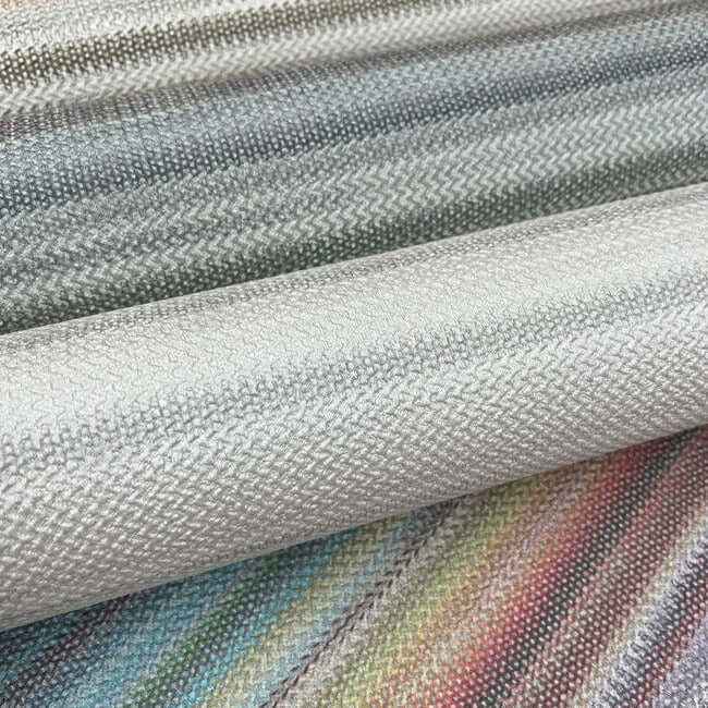 Striped Sunset Glitter Blue Wallpaper - York Wallcoverings - MI10396 - York Wallcoverings Wallpaper