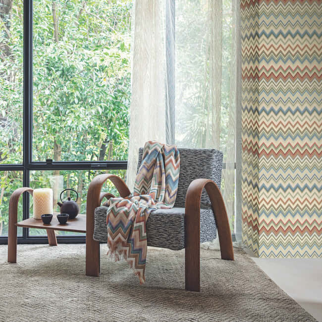 happy-zigzag-orange-wallpaper-york-wallcoverings-mi10330 - York Wallpaper Wallpaper
