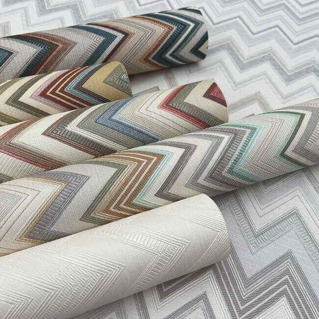 Happy Zigzag Cream Wallpaper - York Wallcoverings - MI10337 - York Wallcoverings Wallpaper