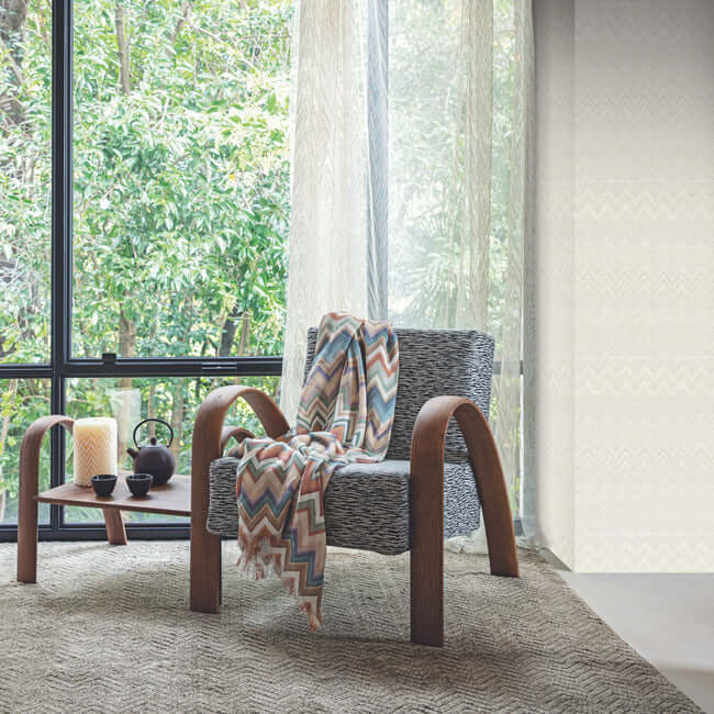 happy-zigzag-cream-wallpaper-york-wallcoverings-mi10337 - York Wallcoverings Wallpaper
