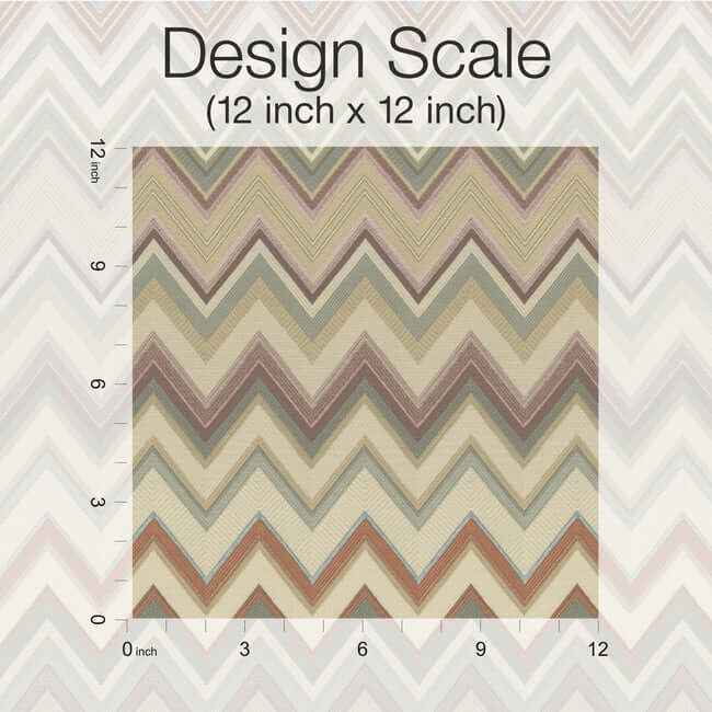 Happy Zigzag Gold Wallpaper - York Wallcoverings - MI10336 - York Wallcoverings Wallpaper