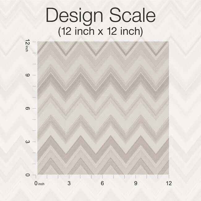Happy Zigzag Neutral Wallpaper - York Wallcoverings - MI10334 - York Wallcoverings Wallpaper