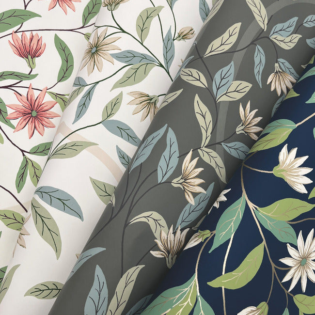 jasmine-wallpaper-charcoal-york-wallcoverings-go8256 - York Wallcoverings Wallpaper