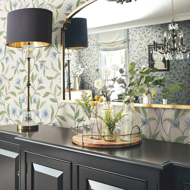 jasmine-wallpaper-cornflower-york-wallcoverings-go8255 - York Wallcoverings Wallpaper