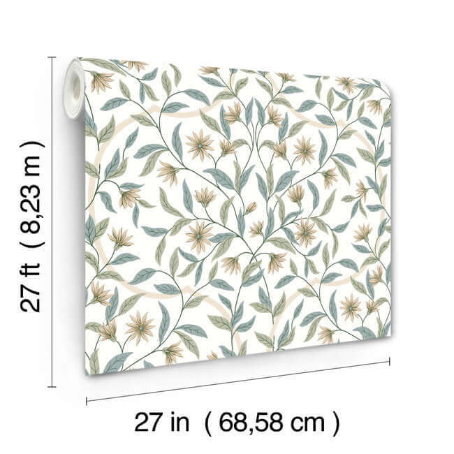 eucalyptus-jasmine-wallpaper-york-wallcoverings-go8253 - York Wallpaper Wallpaper