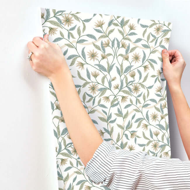 eucalyptus-jasmine-wallpaper-york-wallcoverings-go8253 - York Wallpaper Wallpaper