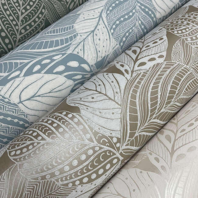 vinca-grey-wallpaper-york-wallcoverings-go8223 - York Wallcoverings Wallpaper