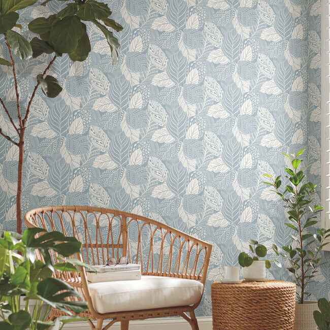 Vinca Blue Wallpaper - York Wallcoverings - GO8225 - York Wallcoverings Wallpaper