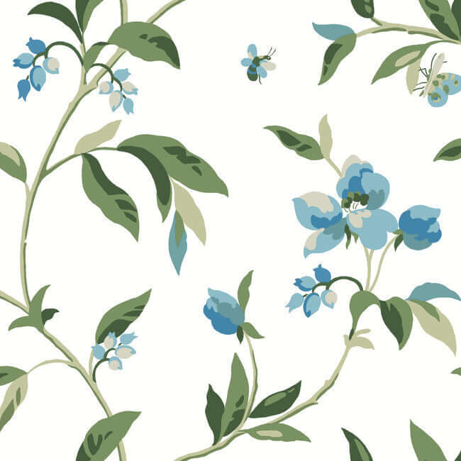springtime-blue-green-wallpaper-york-wallcoverings-go8283 - York Wallpaper Wallpaper