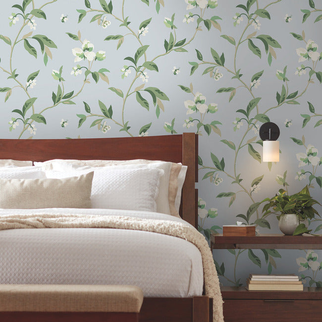springtime-wallpaper-skyeucalyptus-york-wallcoverings-go8282 - York Wallcoverings Wallpaper