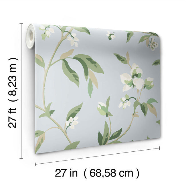 springtime-wallpaper-skyeucalyptus-york-wallcoverings-go8282 - York Wallcoverings Wallpaper