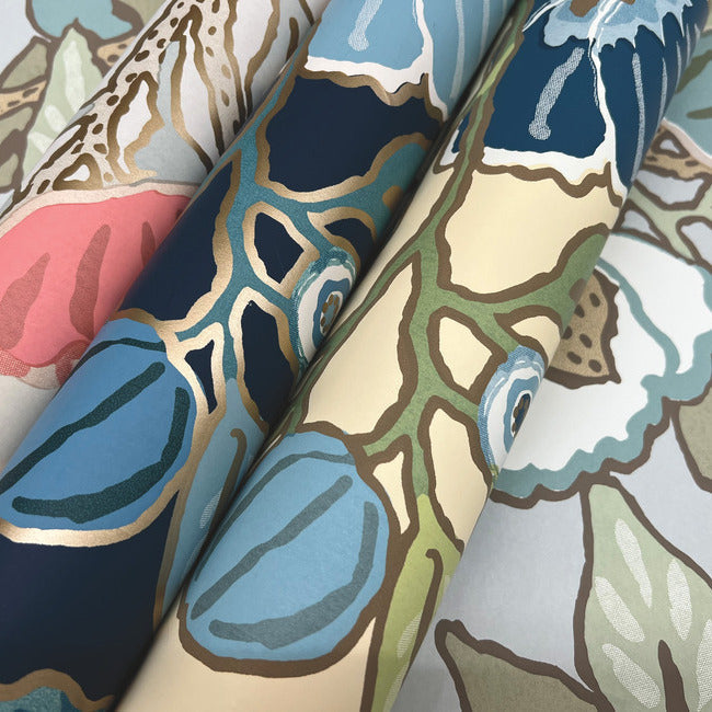 vincent-poppies-wallpaper-sunflower-york-wallcoverings-go8311 - York Wallcoverings Wallpaper
