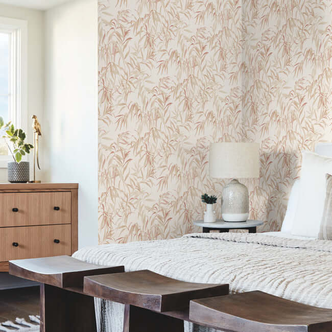 willow-grove-wallpaper-clay-york-wallcoverings-go8244 - York Wallcoverings Wallpaper