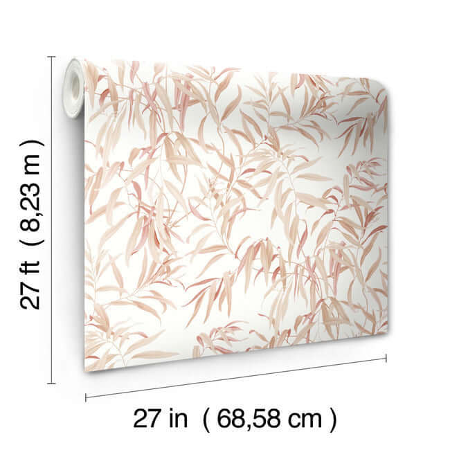 willow-grove-wallpaper-clay-york-wallcoverings-go8244 - York Wallcoverings Wallpaper