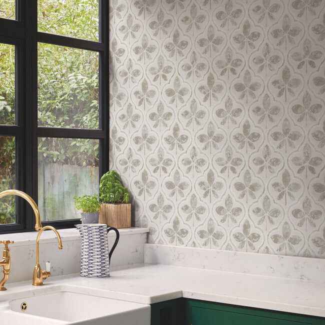 Sevilla Grey Wallpaper - York Wallcoverings - GO8272