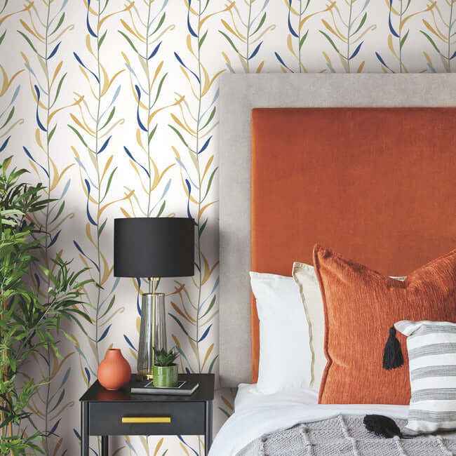 Chloe Vine Ochre Wallpaper - York Wallcoverings - GO8325 - York Wallcoverings Wallpaper