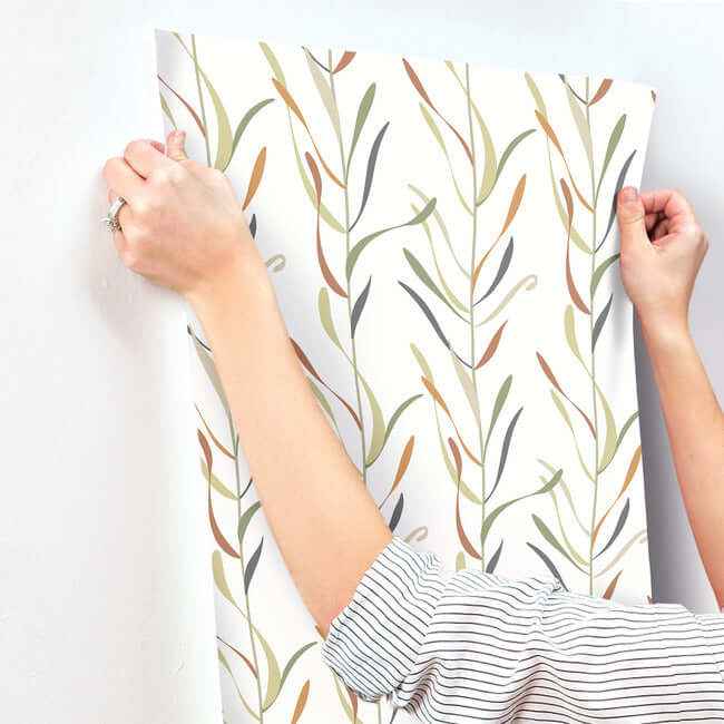 Chloe Vine Sienna Wallpaper - York Wallcoverings - GO8321 - York Wallcoverings Wallpaper