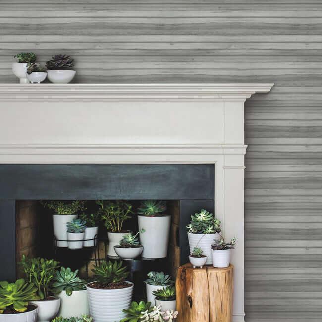 pandora-leaf-grey-wallpaper-york-wallcoverings-go8264 - York Wallpaper Wallpaper