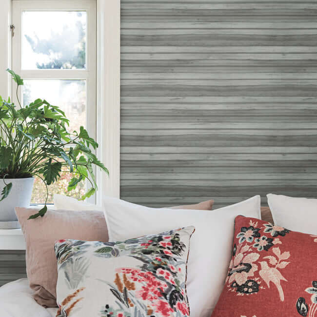 pandora-leaf-grey-wallpaper-york-wallcoverings-go8264 - York Wallpaper Wallpaper