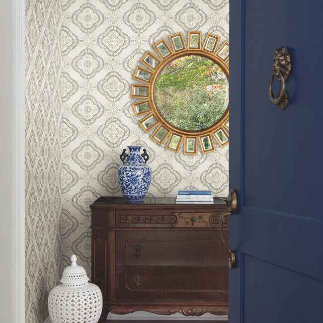 Garden Trellis Hazel Wallpaper - York Wallcoverings - GO8212 - York Wallcoverings Wallpaper