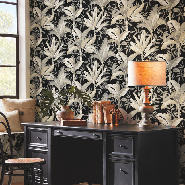 summerhouse-wallpaper-midnight-york-wallcoverings-go8204 - York Wallcoverings Wallpaper