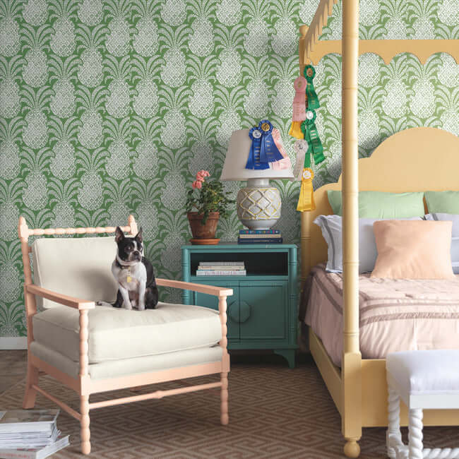 colony-club-palm-green-peel-stick-wallpaper-york-wallcoverings-psw1392rl - York Wallpaper Wallpaper