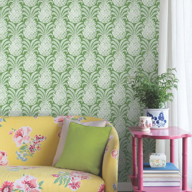 colony-club-palm-green-peel-stick-wallpaper-york-wallcoverings-psw1392rl - York Wallpaper Wallpaper