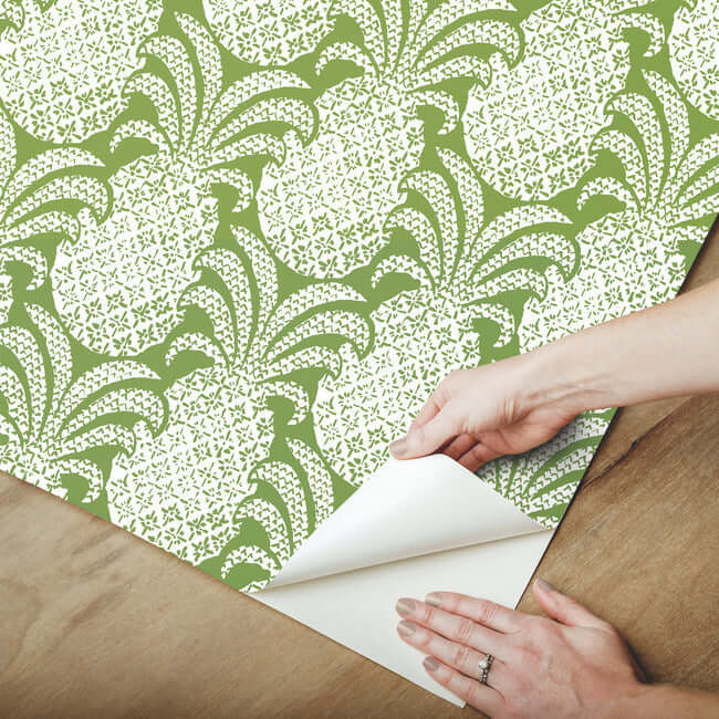 colony-club-palm-green-peel-stick-wallpaper-york-wallcoverings-psw1392rl - York Wallpaper Wallpaper