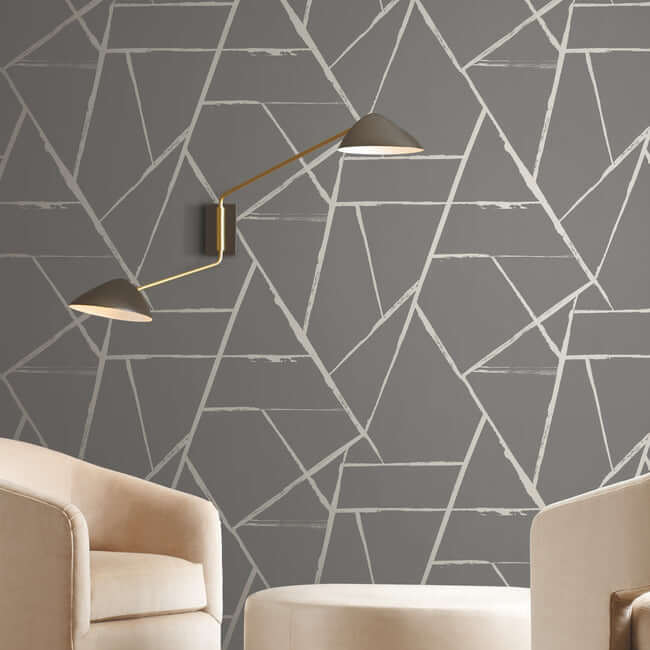 intersect-grey-metallic-wallpaper-york-wallcoverings-cc1292 - York Wallpaper Wallpaper