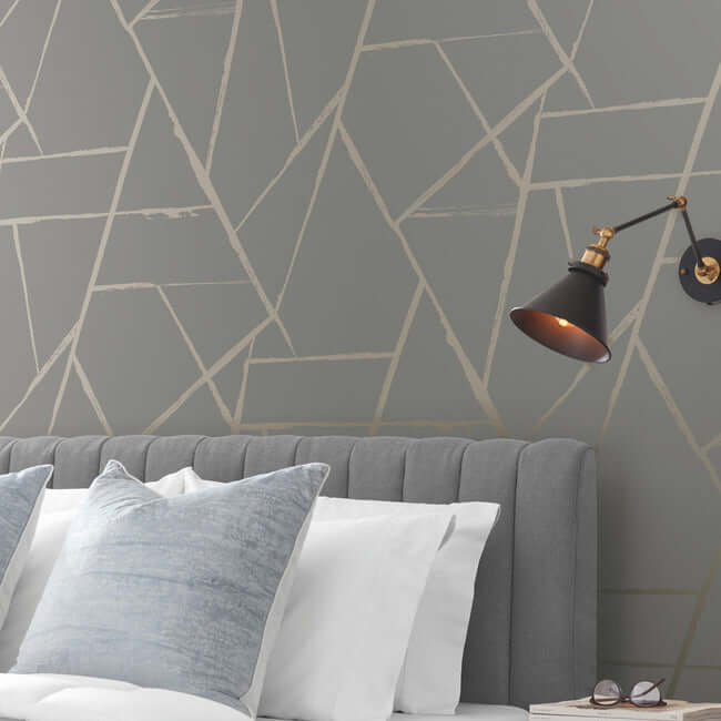 intersect-grey-metallic-wallpaper-york-wallcoverings-cc1292 - York Wallpaper Wallpaper