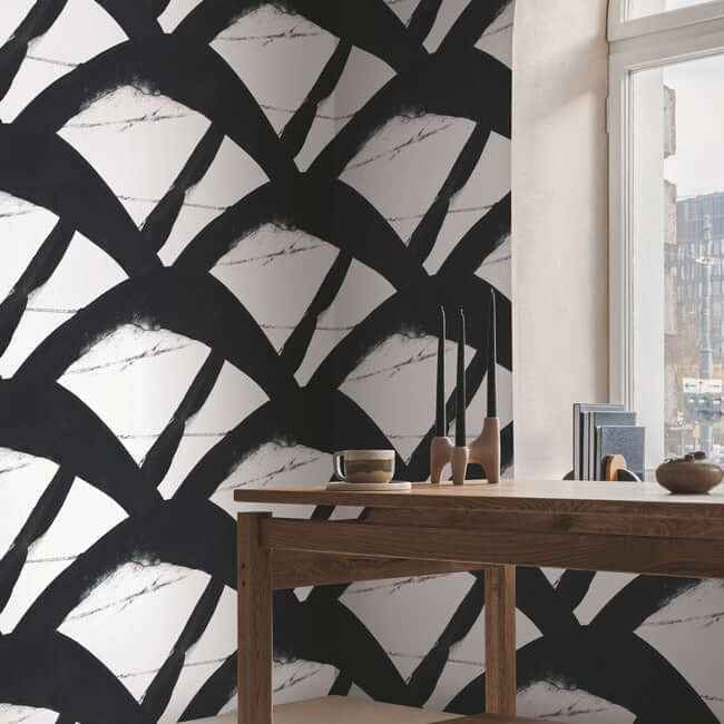 Entanglement Black Wallpaper - York Wallcoverings - CC1301