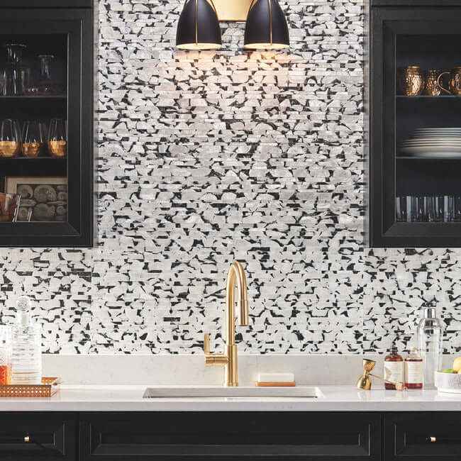 Capiz Offering Black & White Wallpaper - York Wallcoverings - CC1201 - York Wallcoverings Wallpaper