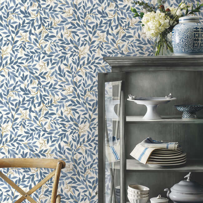 willowberry-blue-white-peel-stick-wallpaper-york-wallcoverings-psw1469rl - York Wallpaper Wallpaper
