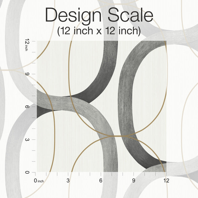 interlock-premium-peel-stick-wallpaper-blackgold-york-wallcoverings-psw1419rl - York Wallcoverings Wallpaper