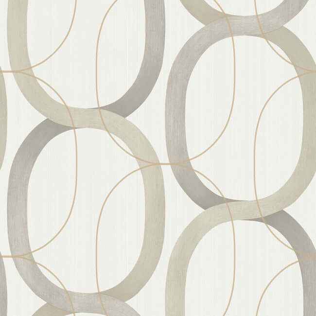 Interlock Light Taupe Peel & Stick Wallpaper - York Wallcoverings - PSW1418RL