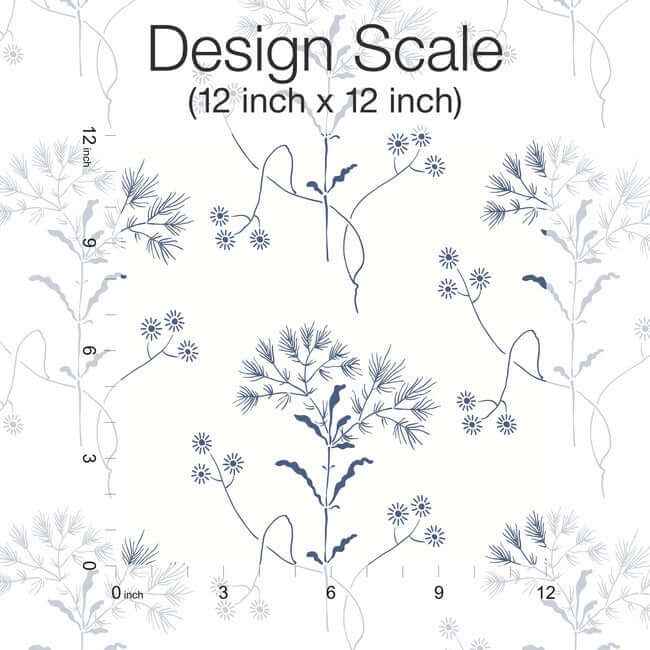 Wildflower Navy Wallpaper - York Wallcoverings - PSW1504RL - York Wallcoverings Wallpaper