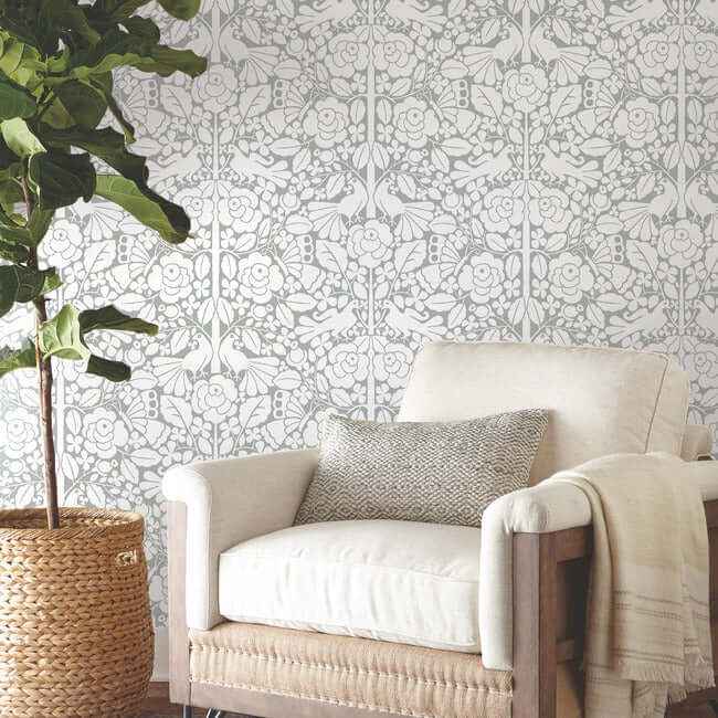 Fairy Tales Grey Wallpaper - York Wallcoverings - PSW1506RL - York Wallcoverings Wallpaper