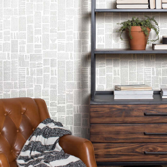 crafted-editorial-charcoal-wallpaper-york-wallcoverings-psw1497rl - York Wallpaper Wallpaper