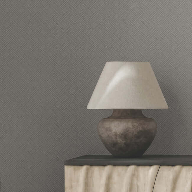 wickwork-graphite-wallpaper-york-wallcoverings-rrd7652 - York Wallcoverings Wallpaper